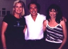Meredith with David Cassidy and Elisabeth Carlisle (her assistant) after Penn and Teller performance, 1998